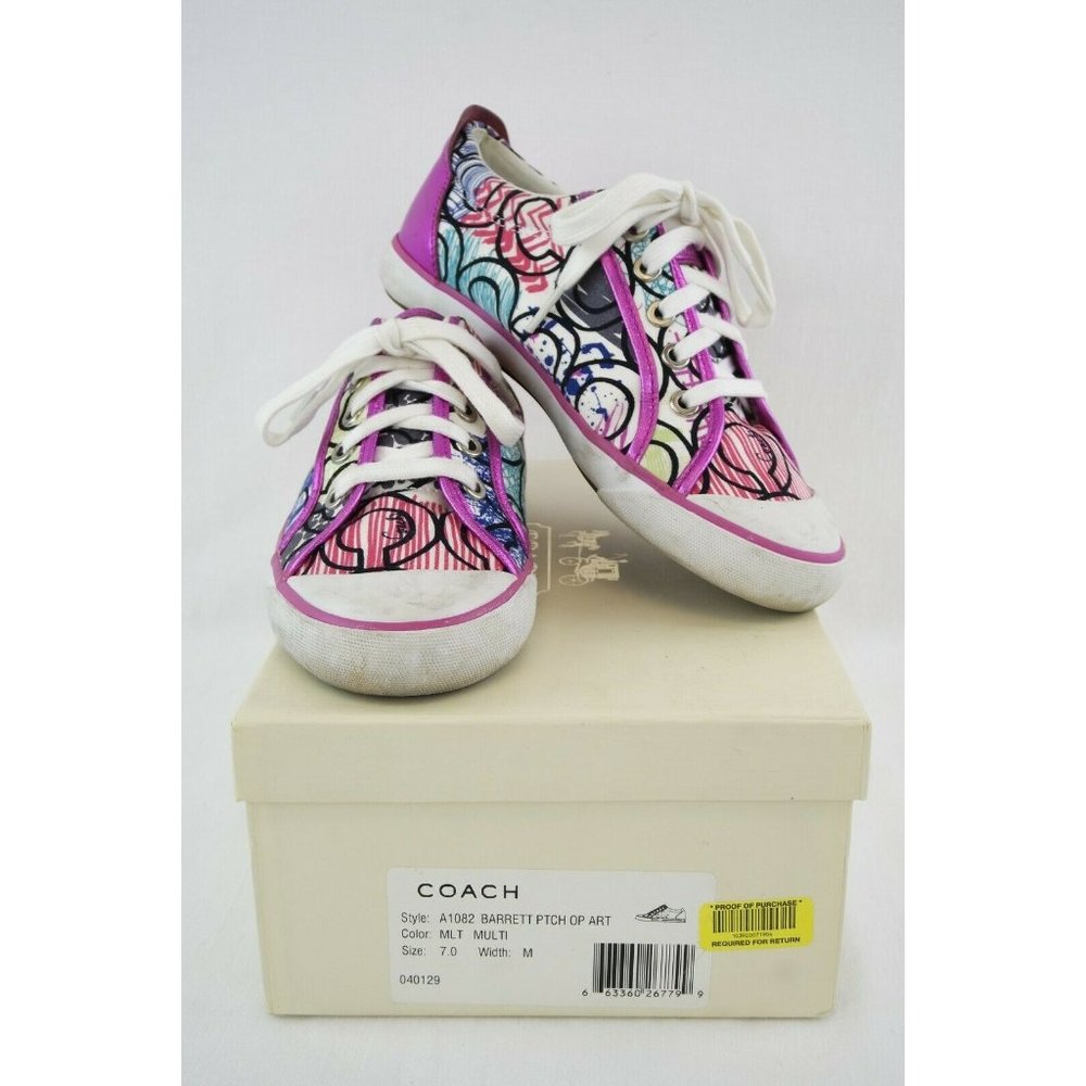 Coach Barrett Patch Op Art Sneakers | Sz 7